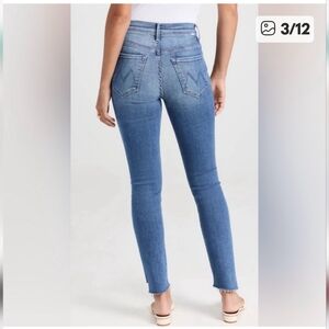 Mother Stunner Zip Ankle Step Fray Jeans, Size 27, Color Good Girls Do.